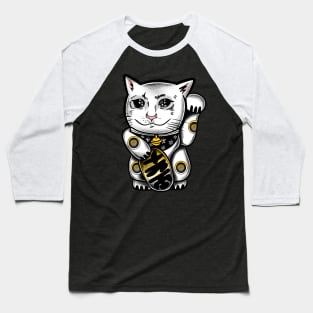 Sad Cat Manekineko Baseball T-Shirt